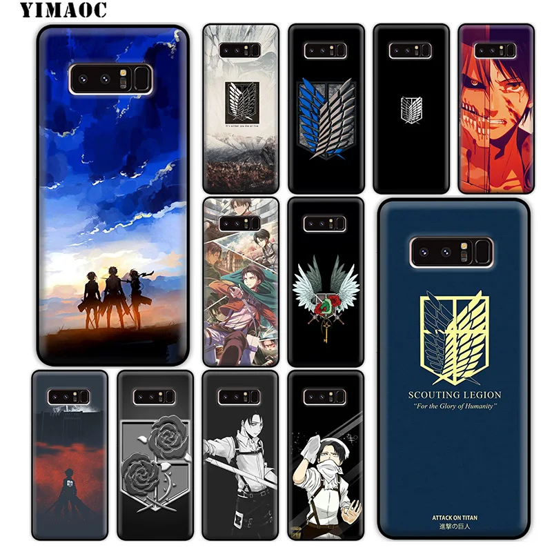 YIMAOC Attack On Titan Soft Silicone Case for Samsung Galaxy S10 S10e S9 S8 Plus S7 S6 Edge J6 Cover |