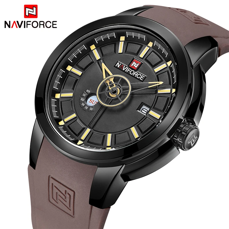 Мужские s часы Топ люксовый бренд NAVIFORCE мужские уникальные спортивные кварцевые с