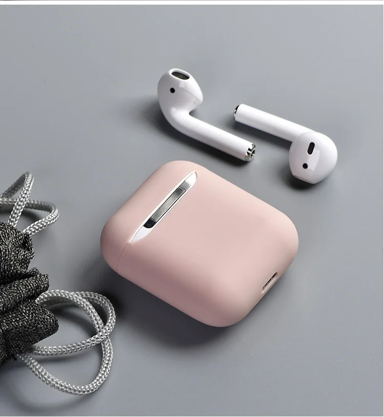 Беспроводной Bluetooth чехол для наушников для Airpods силиконовый чехол мягкий резиновый полный защитный чехол для Airpods мягкий чехол