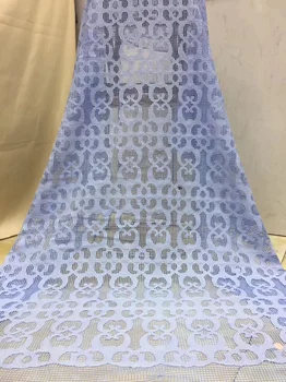 

Free shipping (5yards/pc) high quality African tulle lace fabric elegant skyblue French lace for making party dress FZZ001