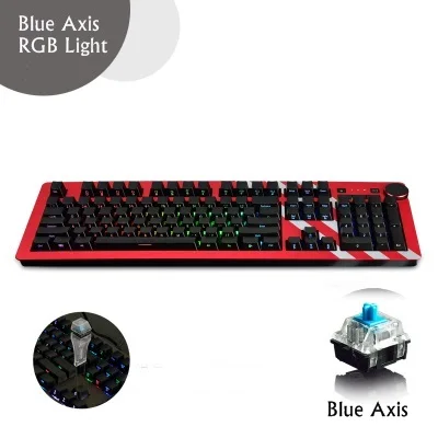 Ajazz AK60 USB проводной боковой резьба белый светильник/RGB подсветка механическая клавиатура с мультимедийной ручкой для светильник ing/регулятор громкости - Цвет: Серебристый