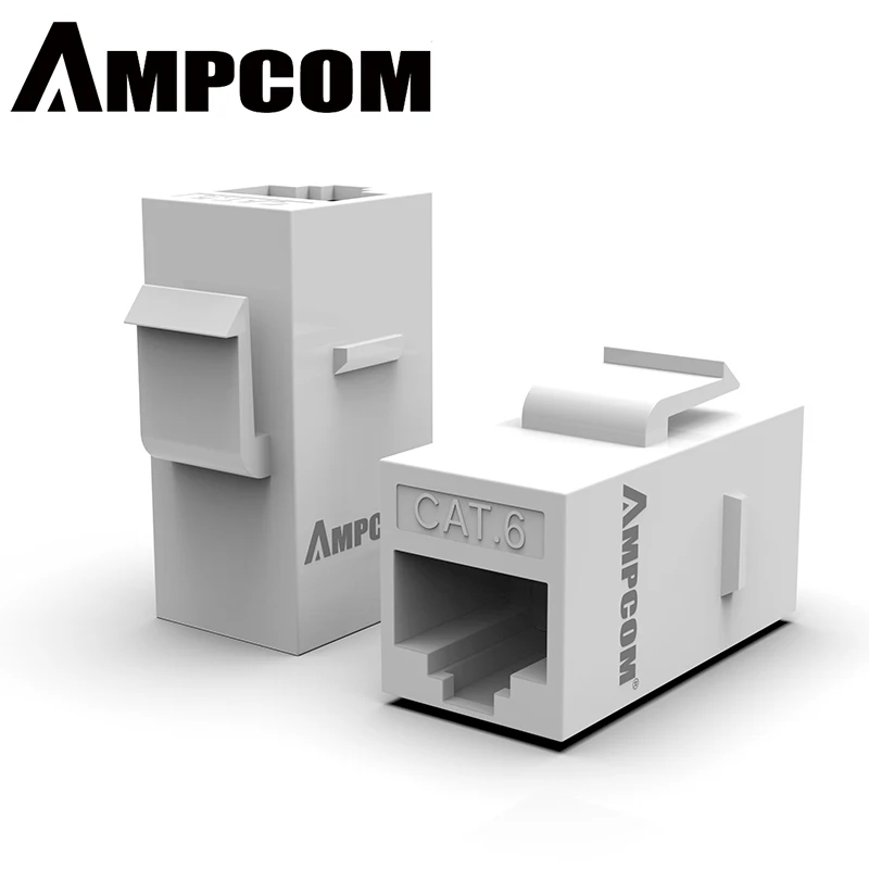 

AMPCOM RJ45 Coupler 8P8C Female UTP extender LAN connector Adapter inline Cat6/Cat5e Ethernet Cable Extender Connector