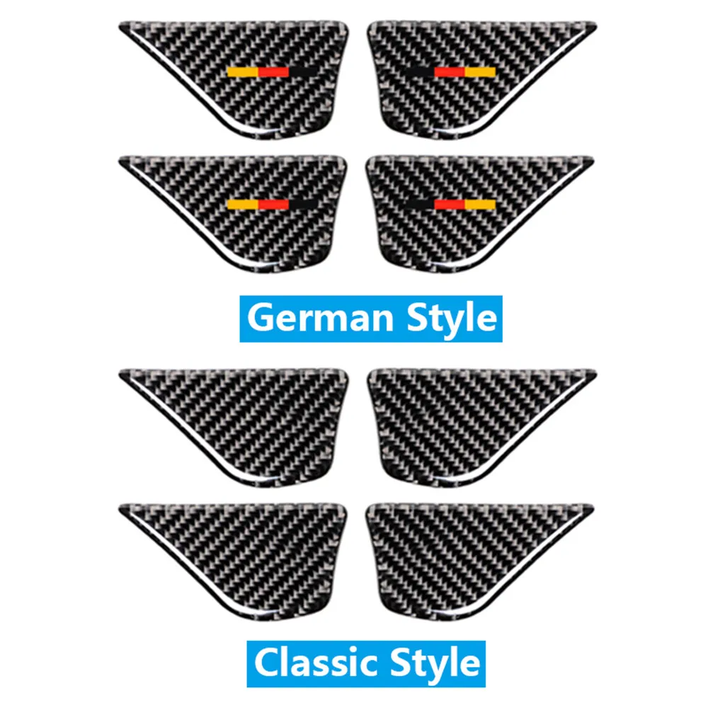 4 шт., автомобильные накладки на дверные ручки из углеродного волокна, автомобильные наклейки, автомобильные аксессуары для Mercedes Benz C Class W205 C180 C200 GLC