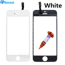 Netcosy For iPhone 4 4G 4S 5G 5S 5C Front Glass Lens+Touch Screen Digitizer Panel LENS Repair Apple+5ML UV Glue Touchscreen