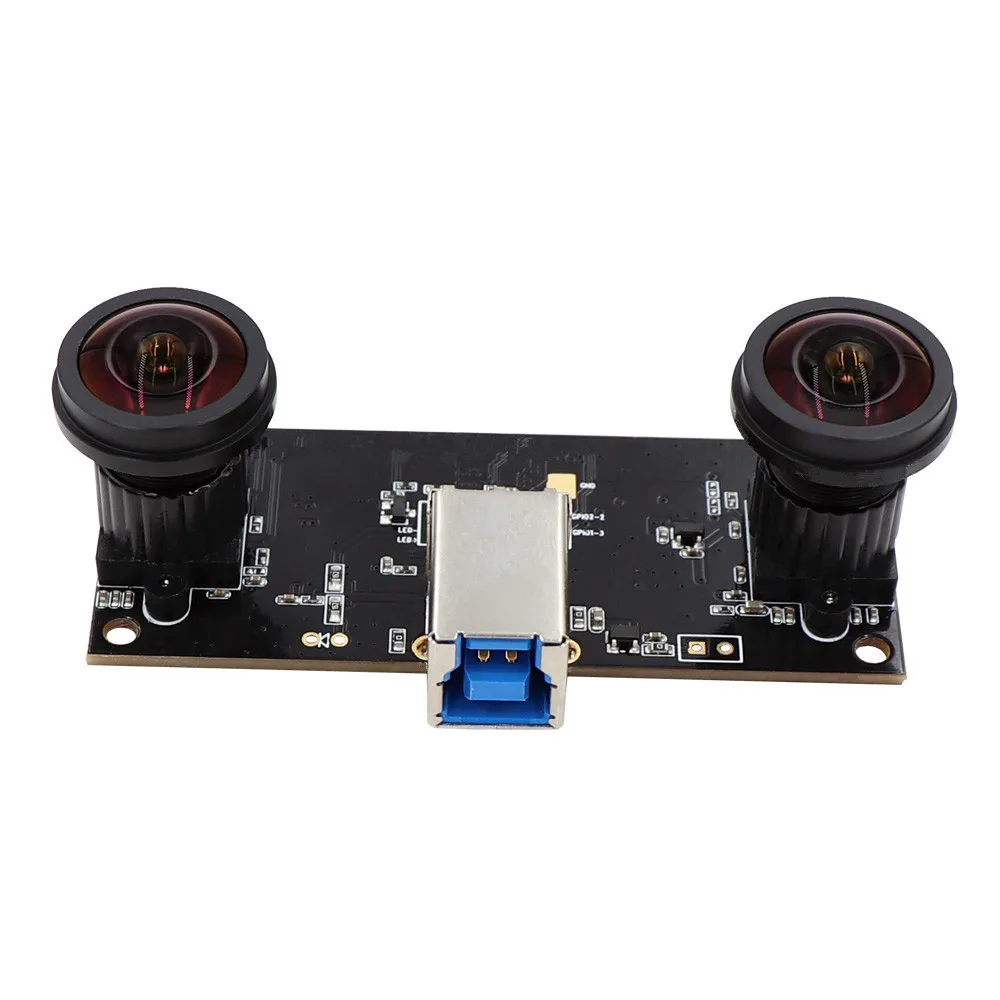Объектив рыбий глаз 180 градусов широкий угол обзора Двойной объектив USB3.0 Камера модуль синхронизации 1.3MP HD 960 P OTG UVC 3D Очки виртуальной