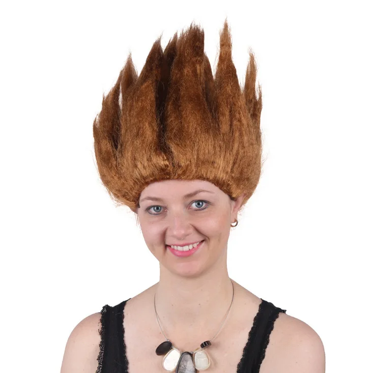 Аниме Драконий жемчуг Гоку вечерние костюм для косплея на Хеллоуин парики 6 цветов брейгон мяч вечерние поставки Wukong парики карнавальные вечерние шапки - Цвет: brown
