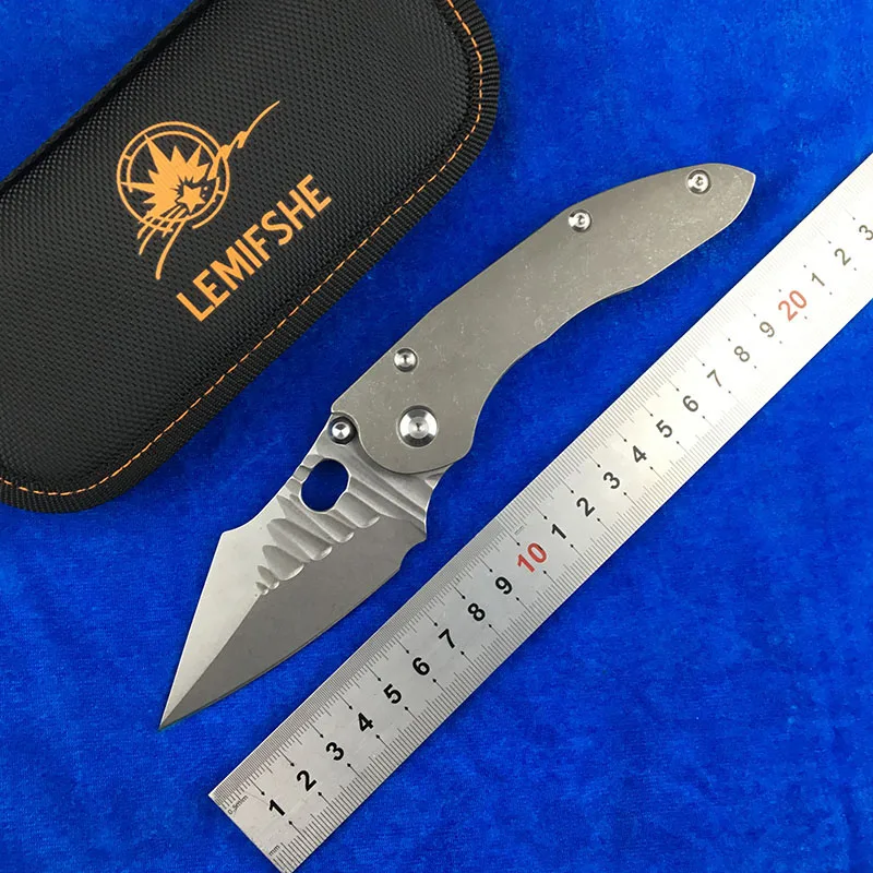 

NIGHTHAWK custom made Flipping s35vn blade Folding knife TC4 Titanium handle hunt outdoor camping survival Knives EDC tool