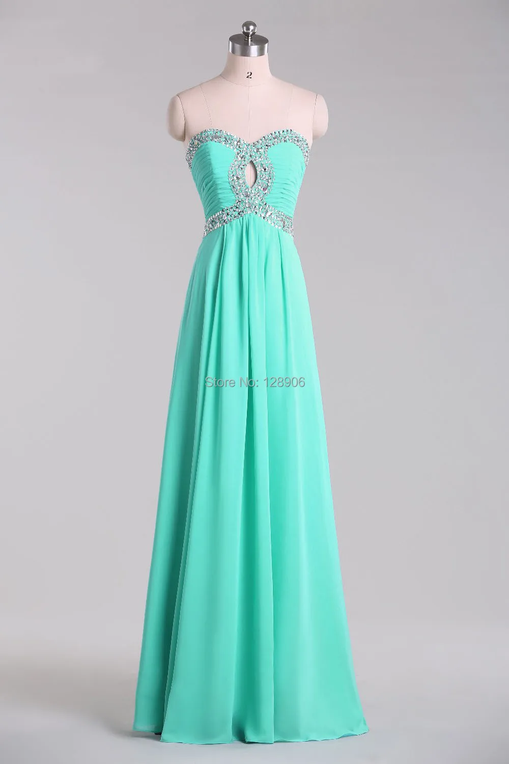 Backless Mint Prom Dresses