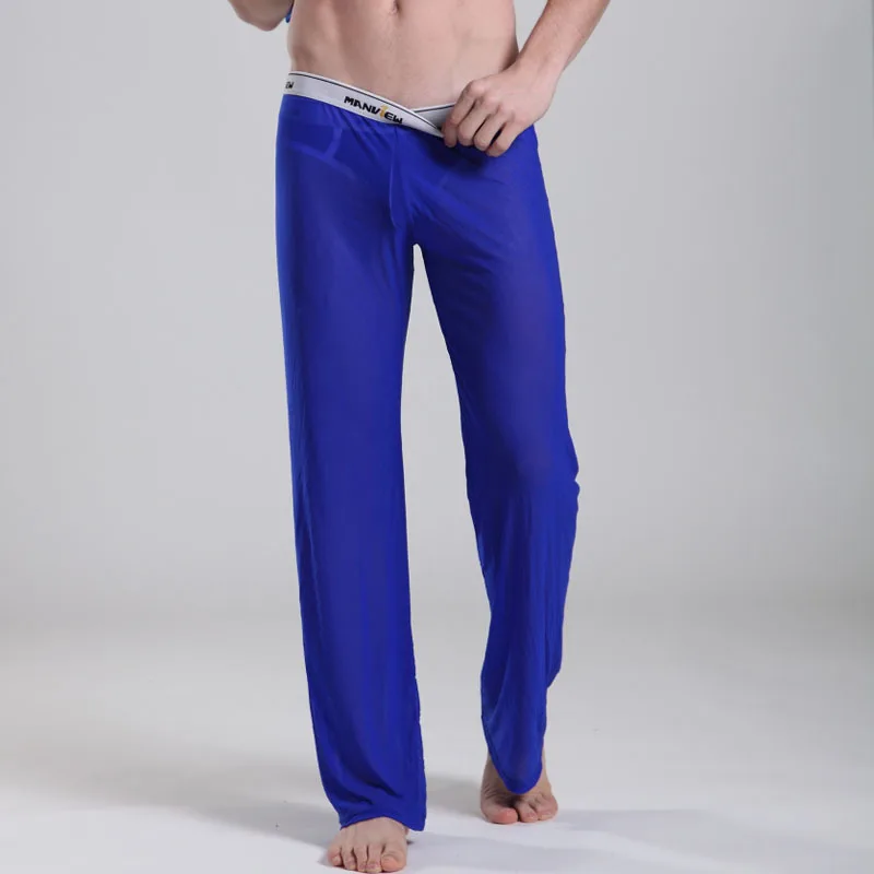 High Quality Formal Pants Men See Though Cotton Pants Tranparent Sexy
