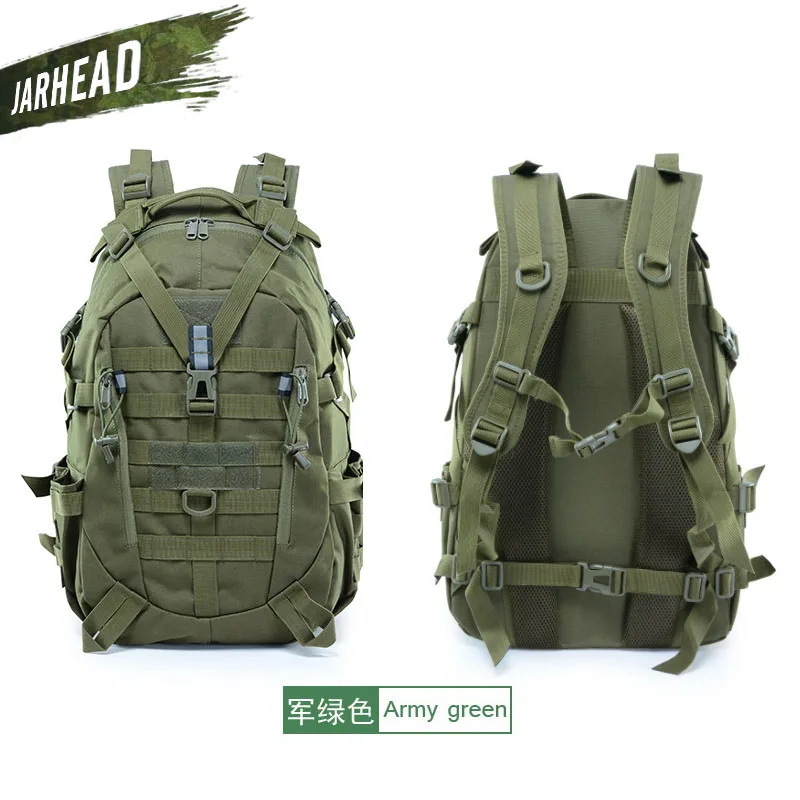 Тактический Рюкзак Molle Camo, военный армейский рюкзак Mochila, водонепроницаемый походный охотничий рюкзак, туристический рюкзак, спортивная сумка для улицы - Цвет: ArmyGreen