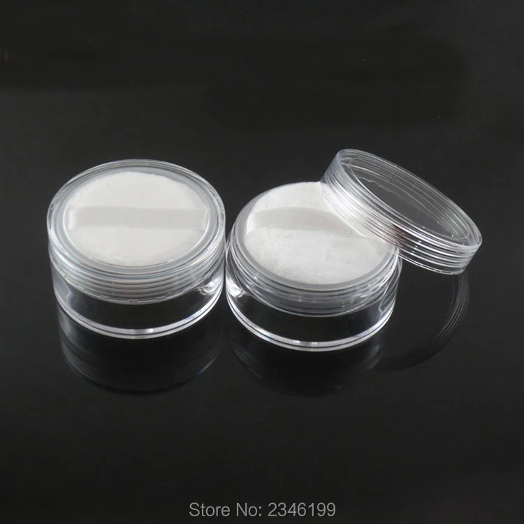 20ML 30pcs/lot Portable Empty Cosmetic Powder Container with Puff,Plastic DIY Loose Powder Case