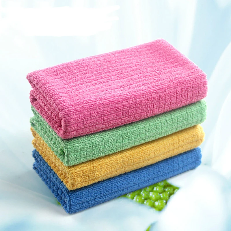 4 PCS/lot Micro Fiber Cloth Kitchen Scrubbing Cloth Water Absorption