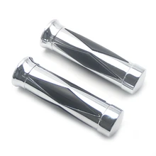 Хром Мотоцикл CNC алюминий " 25 мм Руль рукоятки Грипсы для Harley Sportster Road King Dyna Touring Glide