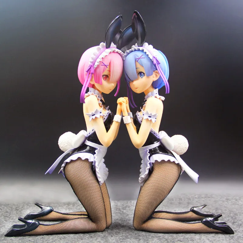 

Re:Life In A Different World From Zero Rem Maid Ram Playboy Bunny PVC Action Figure Collection Model Toy G1704