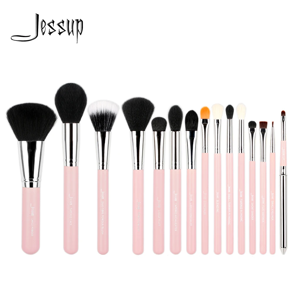 Jessup beauty 15 шт. кисти для макияжа Прямая поставка maquiagem Professional completa тени для век консилер подводка для глаз кисти для пудры T094