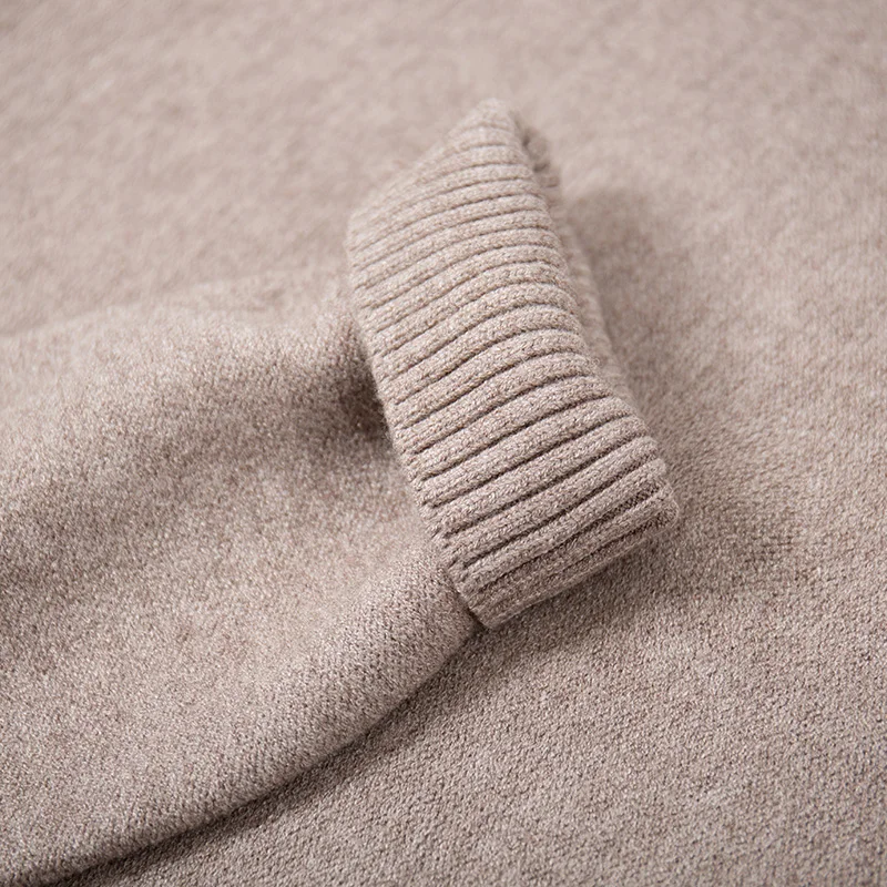 Однотонный плотный свитер с высоким воротом, женский осенний свободный свитер, пуловер с длинным рукавом, вязаный женский теплый топ MZ3011