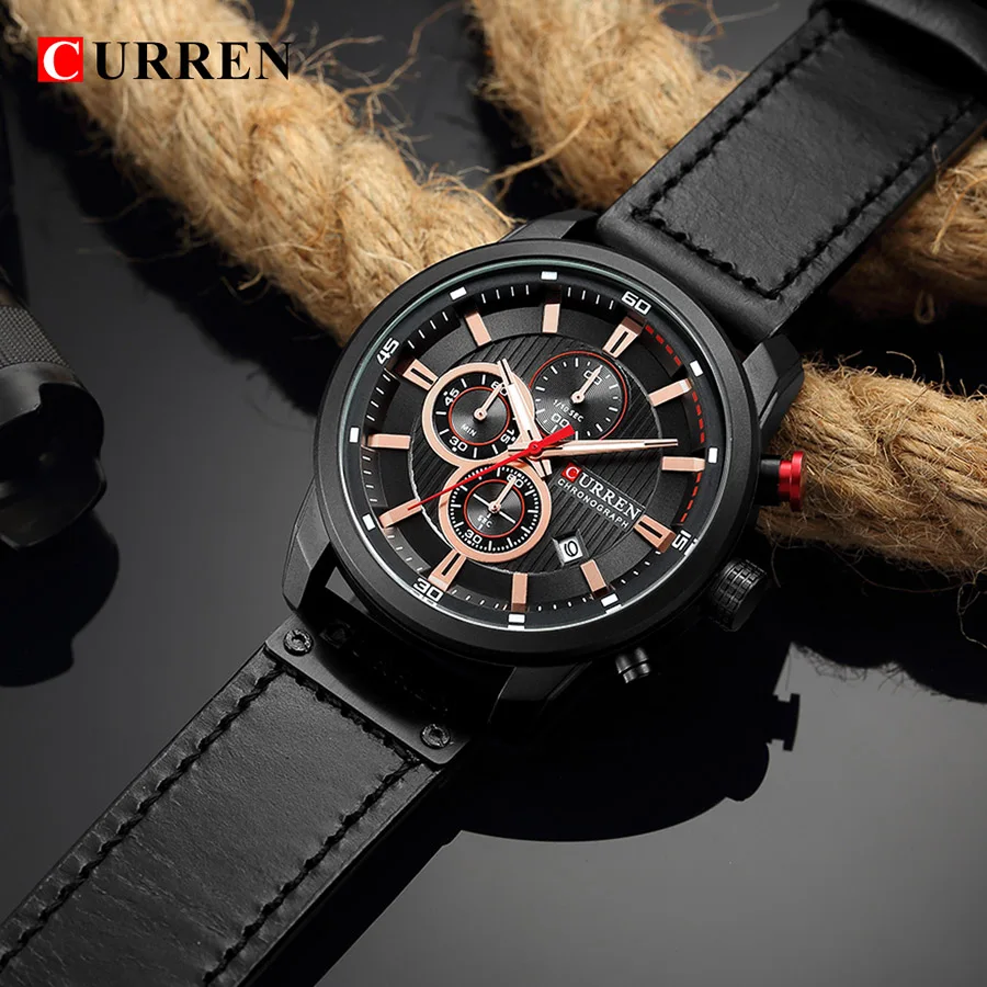 Curren часы лучший бренд Мужские часы с хронографом спортивные водонепроницаемые часы Мужские часы военные Роскошные мужские часы с коробкой