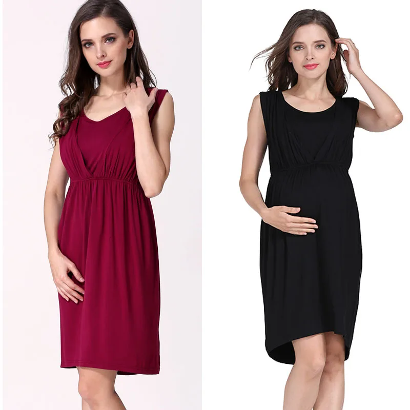 Summer Pregnant Women Maternity Clothes Breastfeeding Dress Nursing Lactation Wear Cool Fabric Wholesale 2pcs/lot free shipping