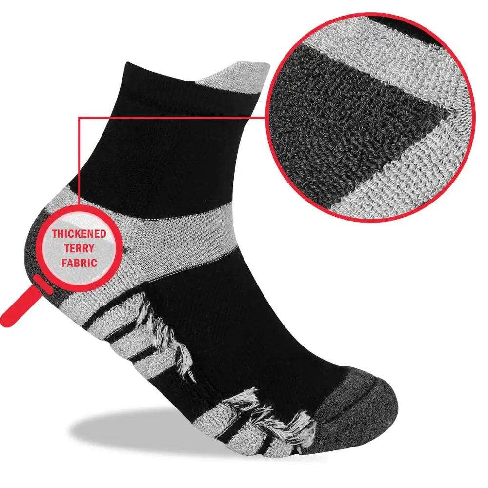 YUEDGE дышащие мягкие хлопковые носки для бега на лодыжке для мужчин и женщин(3 пар/упак