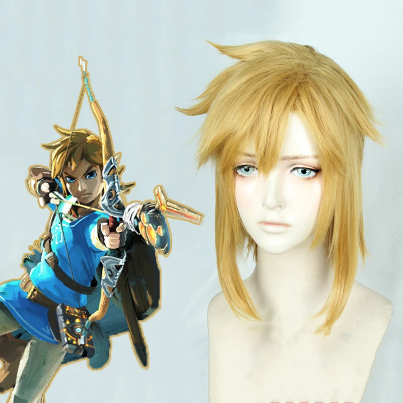 

Game The Legend Of Zelda Cosplay Wigs link Cosplay Wig Heat Resistant Synthetic Wig Hair Halloween Carnival Party Anime Wigs
