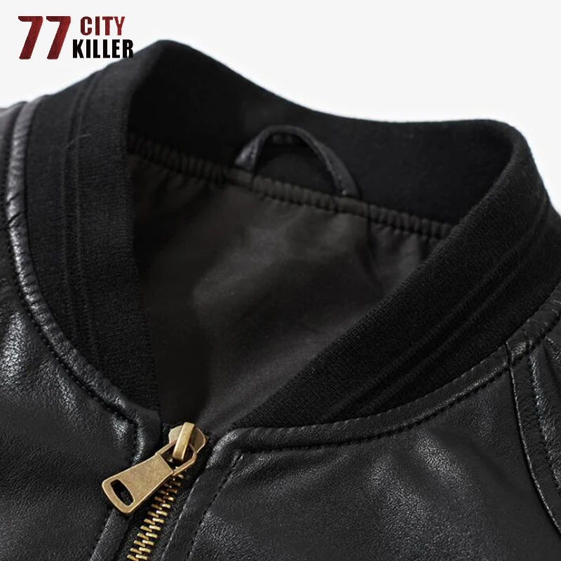 Patchwork Bomber Jacket Men Streetwear Pu Leather Jackets Male Casual Pilot Air Force Military Baseball Jacket jaqueta masculino Patchwork Bomber Jacket Men Streetwear Pu Leather Jackets Male Casual Pilot Air Force Military Baseball Jacket jaqueta masculino