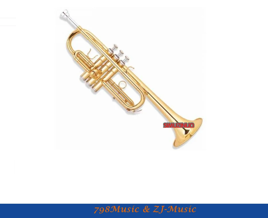 C Key Trumpet Professional Model With Case Bore Size 11.65mm Bell DIA