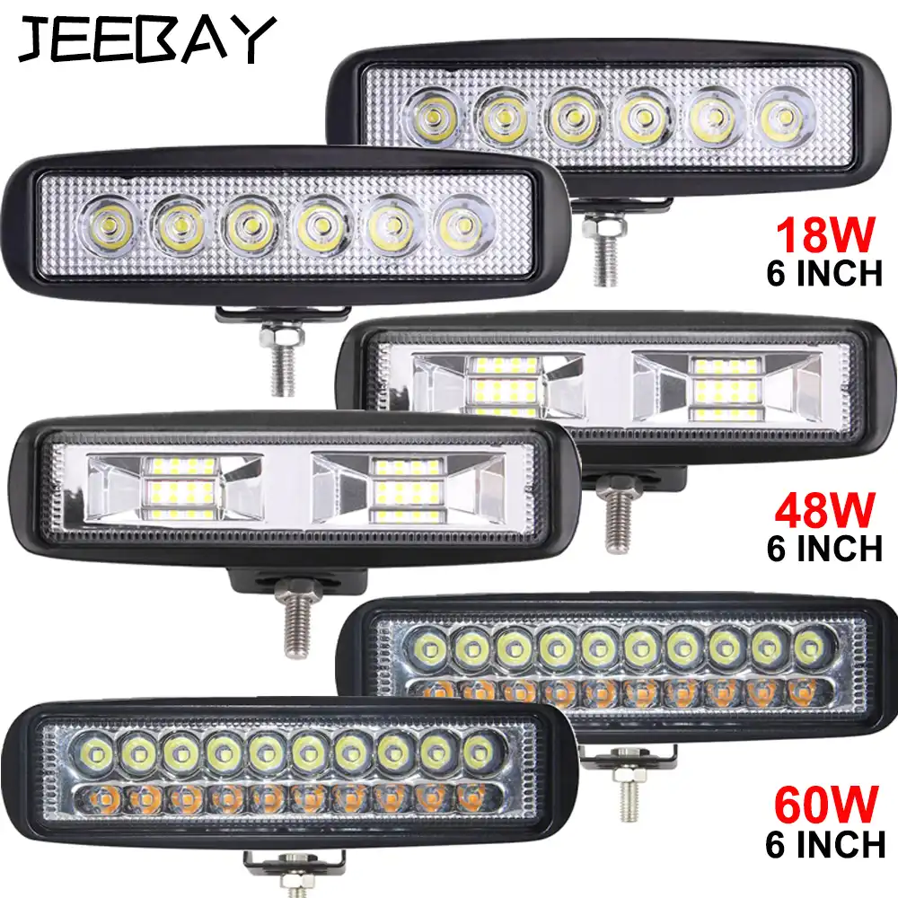 2-Pack 18W 12V 6 Inch LED Work Light HHF LED Bulbs Lamps Edition : SPot Beam Bar Spotlight Car Truck Trailer Offroad Lights 4x4 4WD SUV ATV Work Lamp 6000K