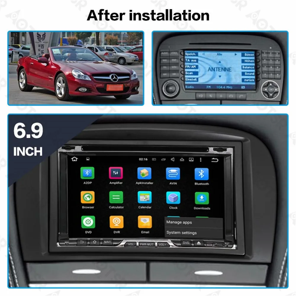 Sale Android 8.0/7.1 Car GPS Navigation Car Radio DVD player Headunit For MERCEDES-BENZ SL-klasse (W230) 2004-2011 Multimedia Satnav 1