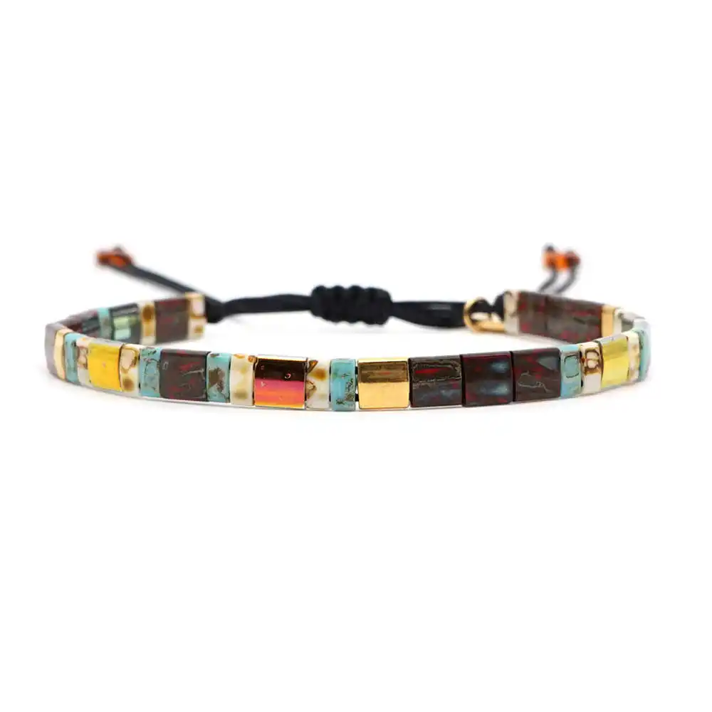 Go2boho Miyuki Tila браслет с бусинами, браслеты для женщин, Летний пляж, Boho Pulseras Mujer, ювелирные изделия, красочные, Insta Janpan Miyuki joyeria