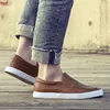LIN KING Leisure Men Pu Leather Flats Shoes Slip On Outdoor Casual Shoes Low Top Lazy Shoes Non Slip Loafers Moccasins For Male ► Photo 3/6