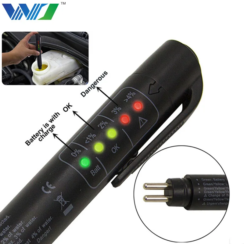 

Accurate Oil Quality Check Pen Universal Brake Fluid Tester Car Brake Liquid Digital Tester Vehicle Auto Automotive Testing Tool