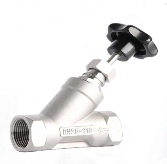 

1/2" 3/4" 1 inch 1 1/4" 1 1/2 " and 2 Inch 2/2 way Y type manually operated angle seat valve