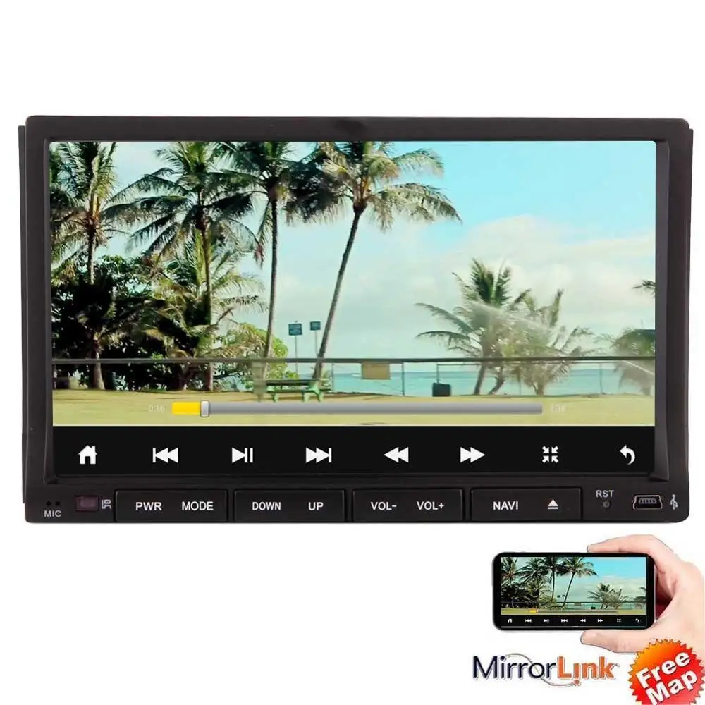 Perfect 7 Inch 2 Din Autoradio In Dash Head Unit Deck Car Stereo DVD Vehicle Audio android 6.0 GPS Navigation Steering Wheel Control 1