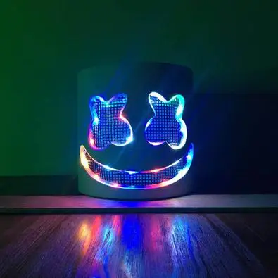 Закрученный сахар Dj Marshmello световой светодиодный маска шлем Косплэй опора для ночного клуба Электрический слог сто DJ Бар вечерние Rave оборудования - Цвет: 8