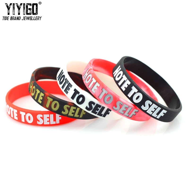 

1 pieces NOTE TO SELF Silicone Bracelet D-Wade Wear Basketball Casual Sports Inspirational Silicone Wristbands Retail Wholesale