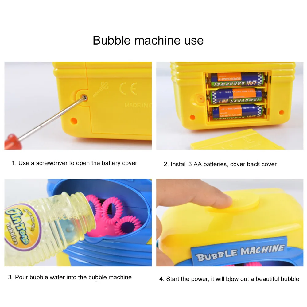 Greatest  Automatic Electric Handy Bubble Machine Toys Soap Blow Bubbles Blower Maker Bubble Blowing Show Kid