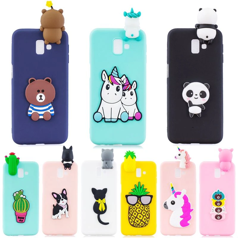 George Eliot India Drill For Samsung J6 Plus Case On For Coque Samsung Galaxy J4 J6 Plus 2018 Case  Cover 3d Unicorn Panda Doll Soft Silicone Phone Cases - Mobile Phone Cases  & Covers - AliExpress