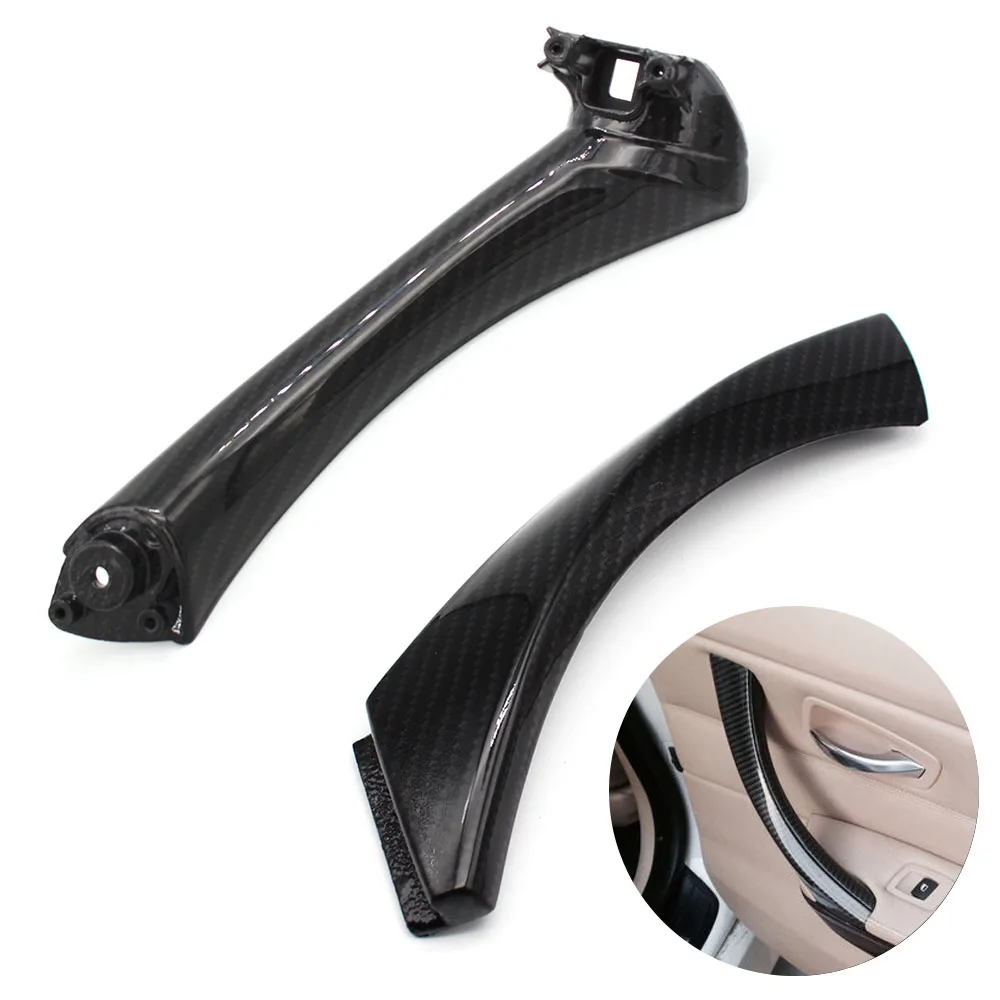 Car Carbon Fiber Style Interior Door Handles / Door Panel Handle Pull