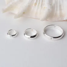 Твердая оправа из стерлингового серебра 925 пробы с круглыми бусинами, распорные бусины с отверстием, ювелирные изделия, аксессуары для самостоятельного изготовления