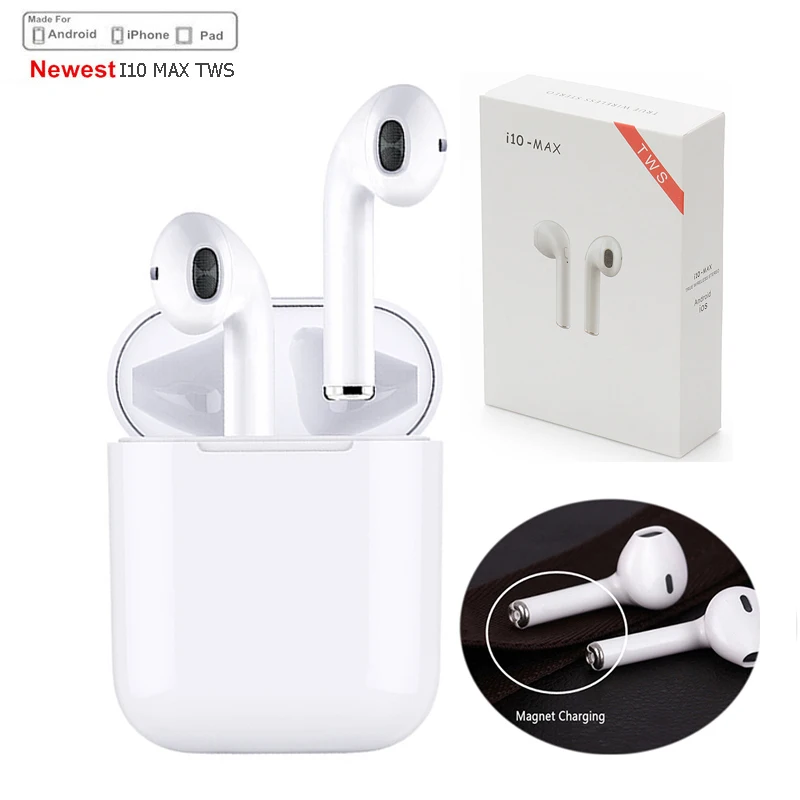 

Newest i10 MAX air pods TWS Wireless mini Bluetooth Earbuds Wireless Headsets earphones earphone air pods For iphone7,8,X,XS