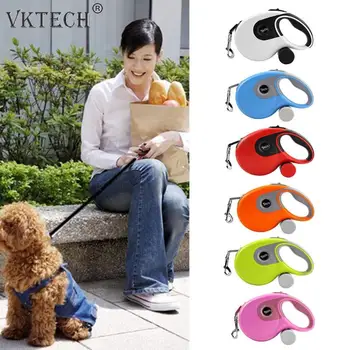 

8m Automatic Retractable Dog Leash Walking Traction Rope Belt for Medium Large Dogs Detachable Garbage Bag Holder Pet Supplies