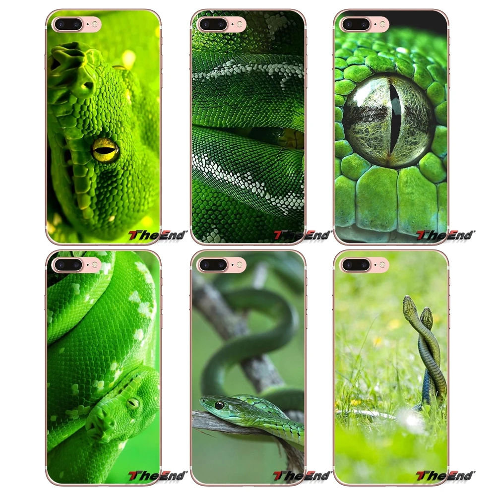Green Snake Print Pattern Soft TPU Case For Huawei G7 G8 Ascend P7 P8 P9 Lite Honor 4C 5X 5C 6X Mate 7 8 9 Y3 Y5 Y6 II Pro | Мобильные