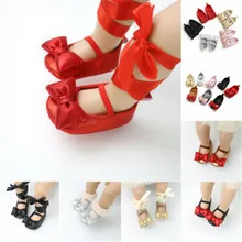 Детские пинетки для малышей от 0 до 18 месяцев, кроссовки для маленьких девочек, одноцветные летние кроссовки с повязкой