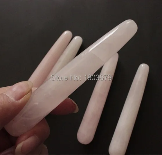 small 100% Natural Rose Quartz Yoni Wands Body Massager Wands Toys for Adult for Women Health Care 2
