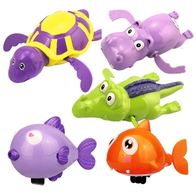 

3pcs Pet Cat Bath Swimming Clockwork Animals Toy For Dogs Wind Up Chain Bathing Water Toy Swimming Tub Bathtub Pool