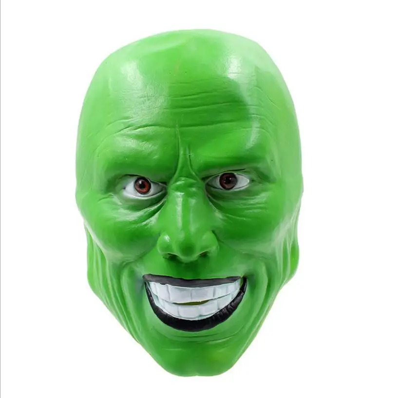 New Green Mask Natural Latex Film Ball Masks Full Face Breathable Fashion Party Dress For Funny