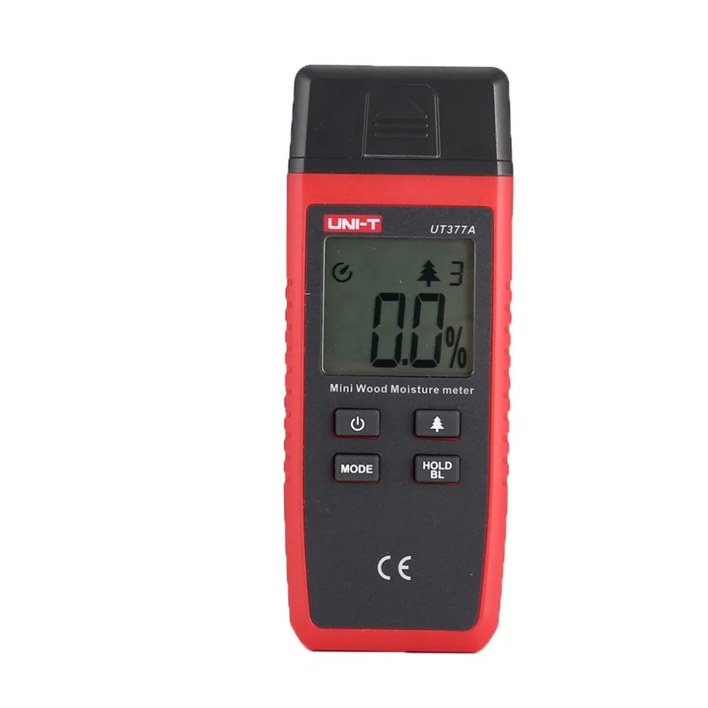 

UNI-T UT377A Digital Wood Moisture Meter Hygrometer Humidity Tester for Paper Plywood Wooden Materials LCD Backlight