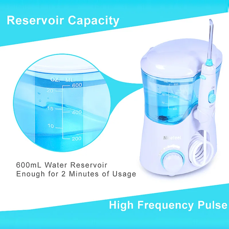 Beste Tinton Leven FC 169 Fda Water Flosser Met 7 Tips Elektrische Monddouche Tanden Bleken 600 Ml Capaciteit Mondhygiëne Voor familie