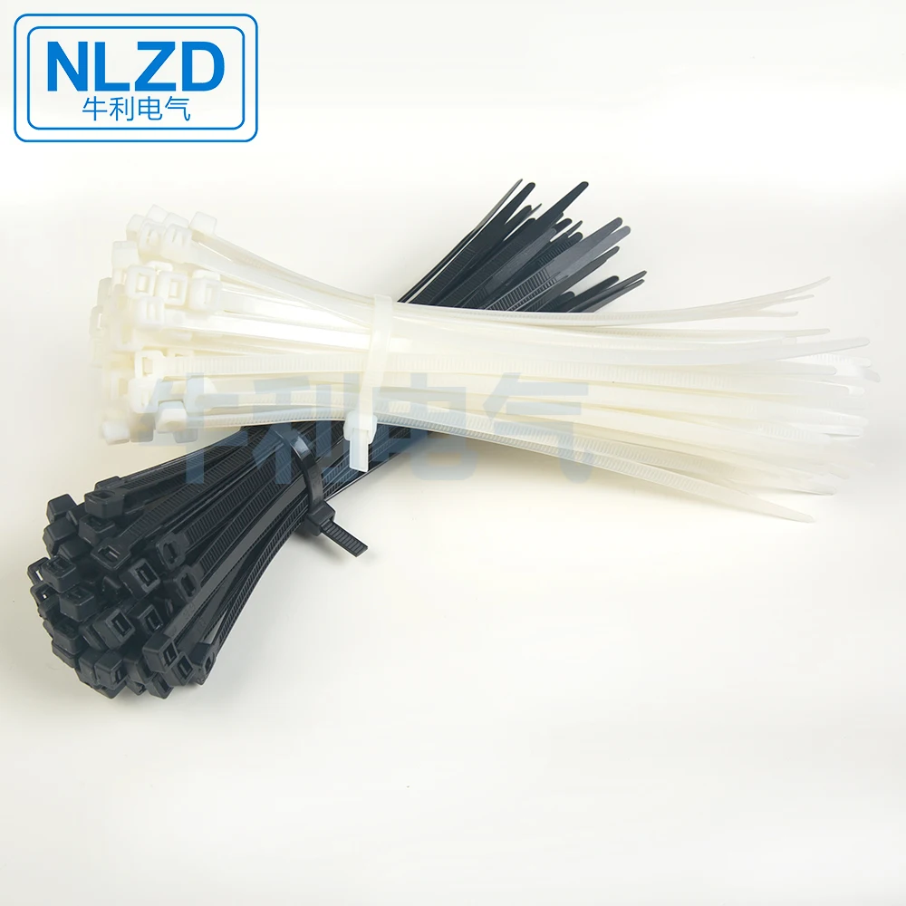 8*200 Black Nylon Cable Ties 200mm 250Pcs Width 5.2mm Plastic Zip Tie