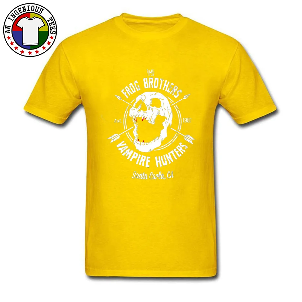 Funny Tops Shirts 2018 Fashion Crewneck Printing Short Sleeve 100% Cotton Men T-Shirt Fashionable T Shirt Free Shipping The Lost Boys The Frog Brothers 13545 yellow